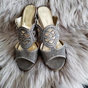Sparkly Rhinestone Wedges